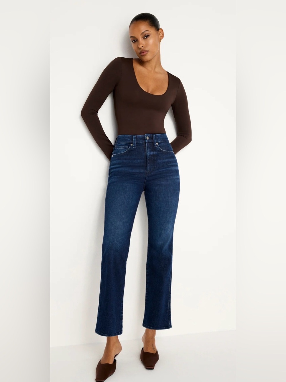 Good American Always Fits Good Curve Straight Jeans